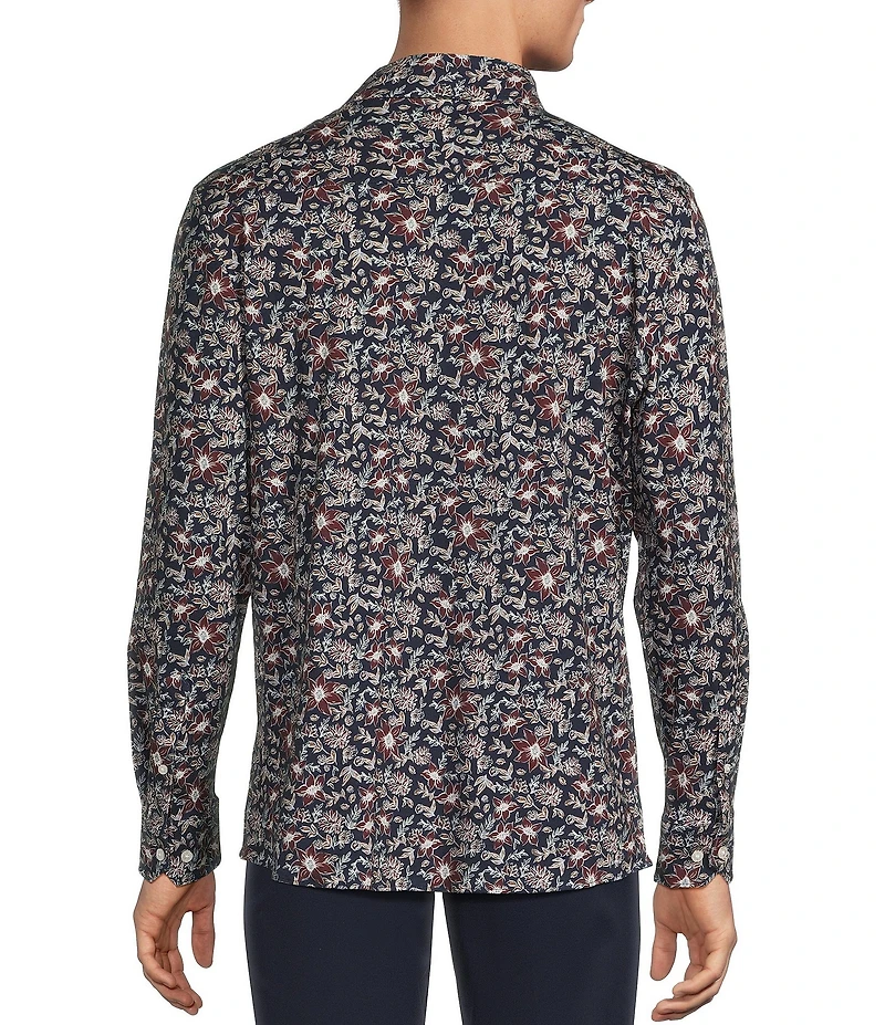 Hart Schaffner Marx The Reserve Collection Long Sleeve 4FLEX Large Floral Sport Shirt