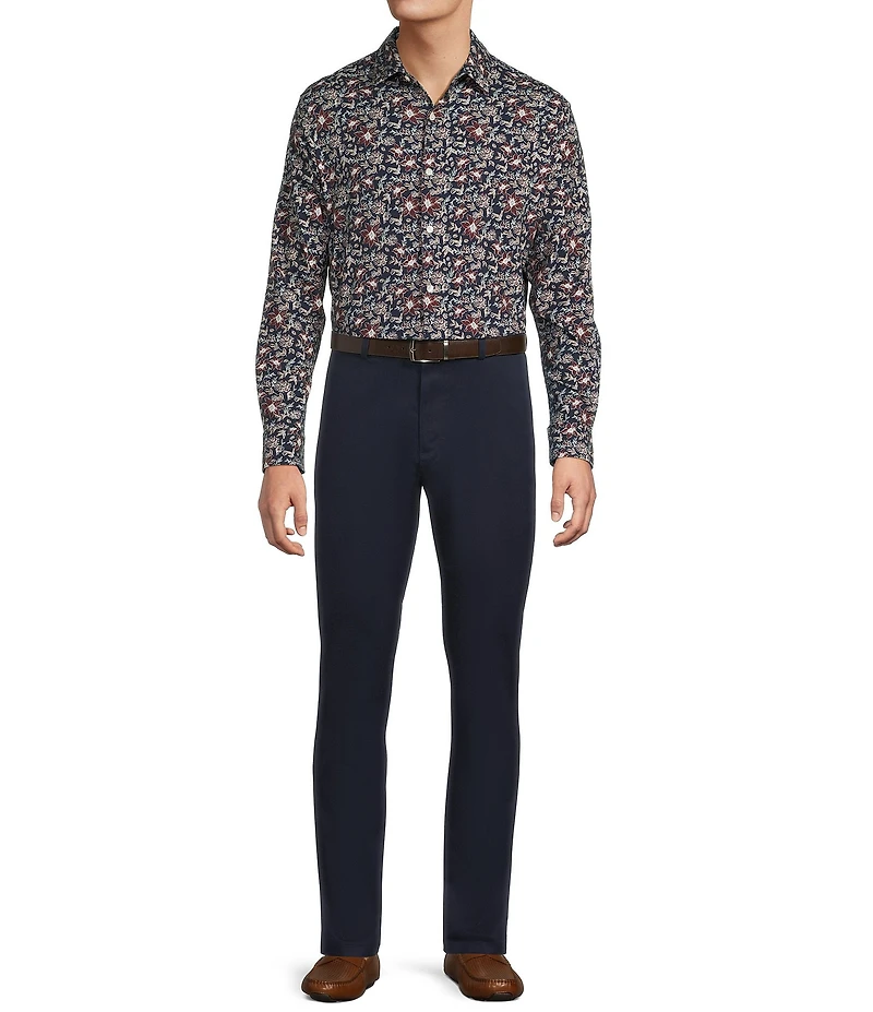 Hart Schaffner Marx The Reserve Collection Long Sleeve 4FLEX Large Floral Sport Shirt