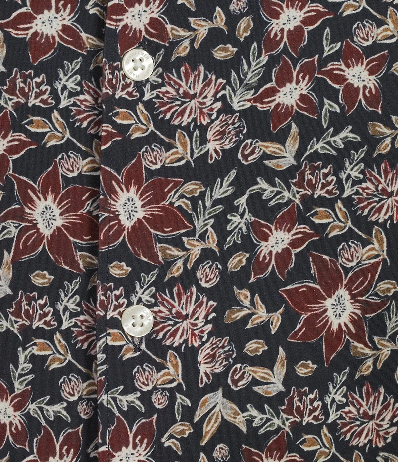 Hart Schaffner Marx The Reserve Collection Long Sleeve 4FLEX Large Floral Sport Shirt