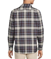 Hart Schaffner Marx The Reserve Collection Long Sleeve Large Plaid Heather Woven Shirt