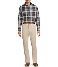 Hart Schaffner Marx The Reserve Collection Long Sleeve Large Plaid Heather Woven Shirt