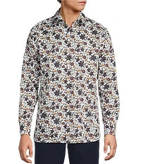 Hart Schaffner Marx The Reserve Collection Long Sleeve Spread Collar Floral Sport Shirt