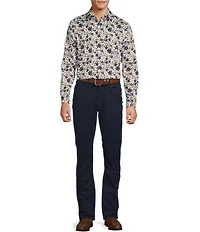Hart Schaffner Marx The Reserve Collection Long Sleeve Spread Collar Floral Sport Shirt