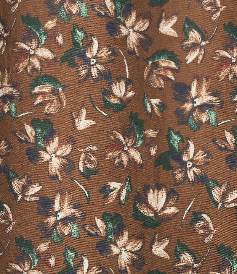 Hart Schaffner Marx The Reserve Collection Long Sleeve Spread Collar Floral Texture Sport Shirt
