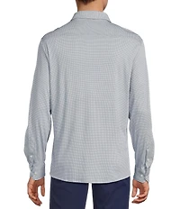 Hart Schaffner Marx The Reserve Collection Long Sleeve Spread Collar Geometric Print Sport Shirt