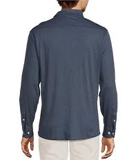 Hart Schaffner Marx The Reserve Collection Long Sleeve Spread Collar Geometric Print Sport Shirt