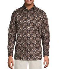 Hart Schaffner Marx The Reserve Collection Long Sleeve Spread Collar Paisley Sport Shirt
