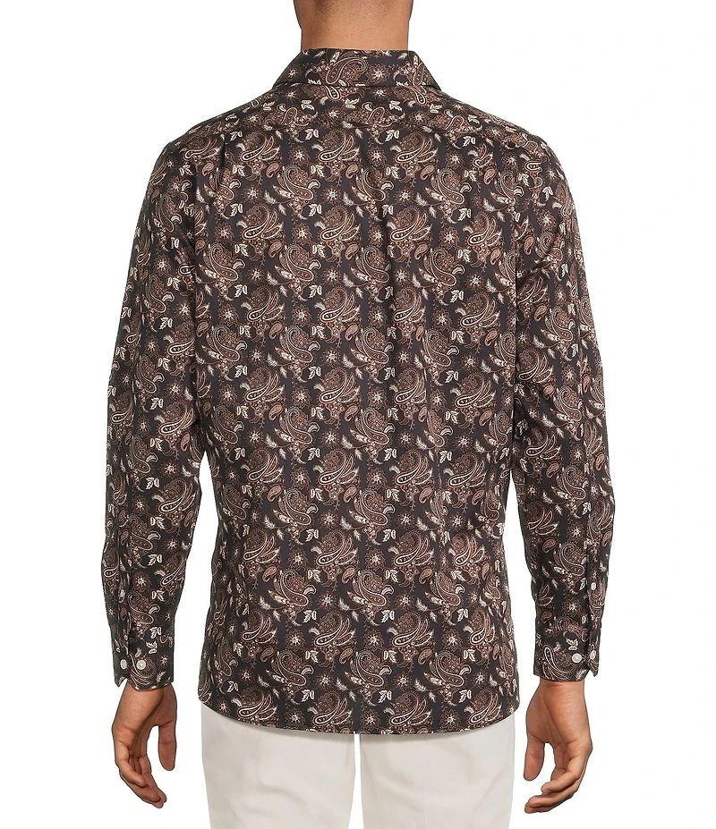 Hart Schaffner Marx The Reserve Collection Long Sleeve Spread Collar Paisley Sport Shirt