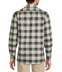 Hart Schaffner Marx The Reserve Collection Long Sleeve Spread Collar Plaid Sport Shirt