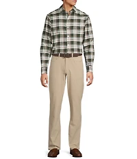 Hart Schaffner Marx The Reserve Collection Long Sleeve Spread Collar Plaid Sport Shirt