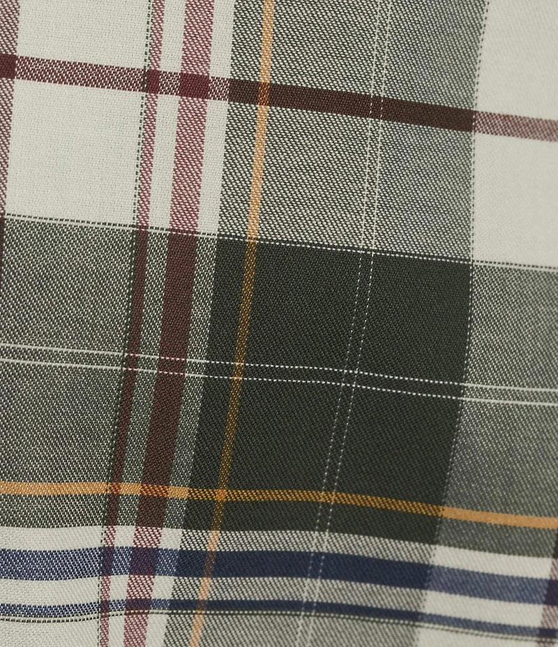 Hart Schaffner Marx The Reserve Collection Long Sleeve Spread Collar Plaid Sport Shirt