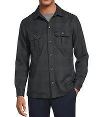 Hart Schaffner Marx The Reserve Collection Plaid Long Sleeve Shirt Jacket