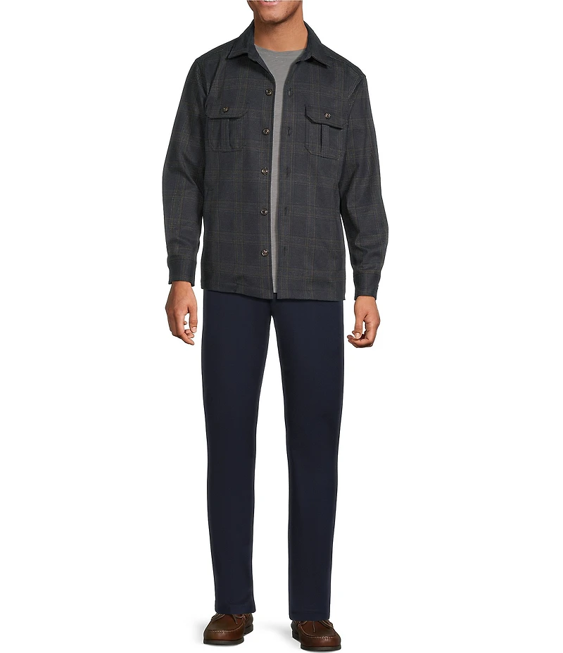 Hart Schaffner Marx The Reserve Collection Plaid Long Sleeve Shirt Jacket