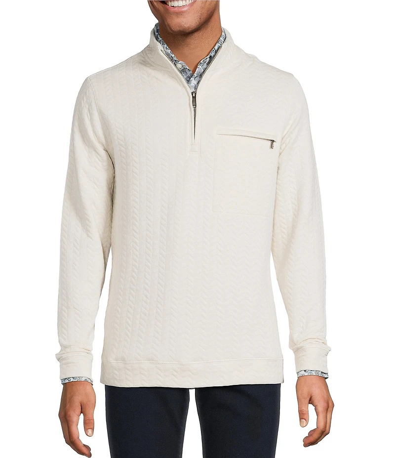 Hart Schaffner Marx The Reserve Collection Textured Quarter-Zip
