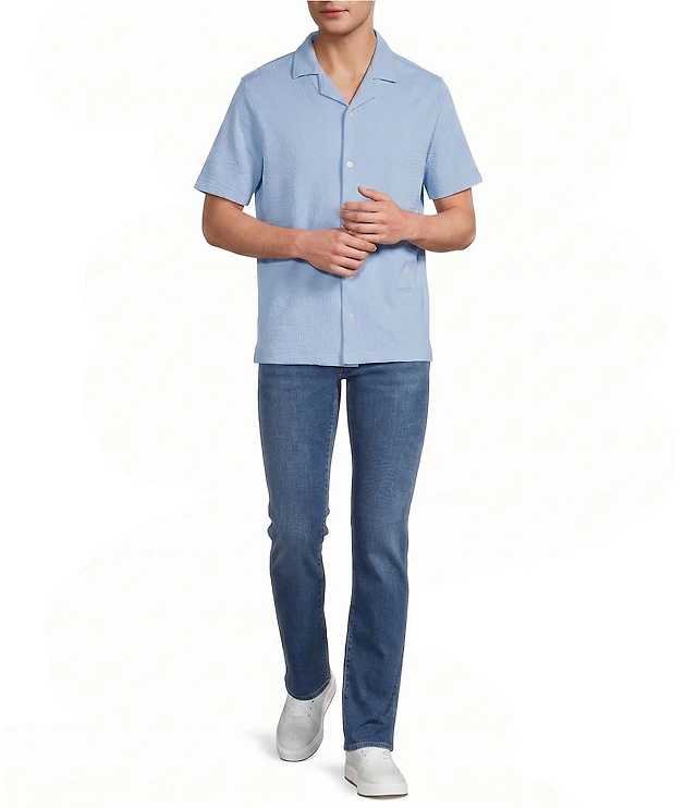Hart Schaffner Marx The Resort Reserve Collection Short Sleeve Textured Camp Shirt | Brazos Mall Hart Schaffner Marx The Resort Reserve Collection Short Sleeve Textured Camp Shirt | Brazos Mall