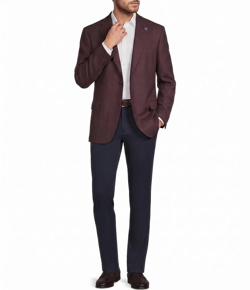 Hart Schaffner New York Modern Fit Windowpane Plaid Sport Jacket