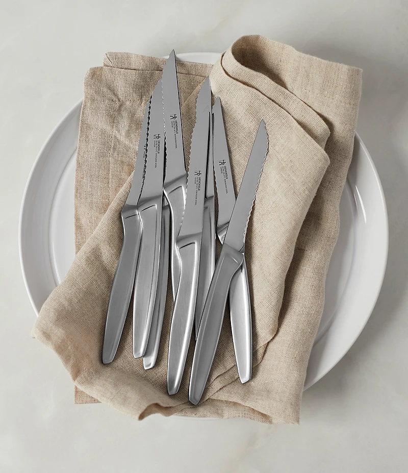 Henckels 8-Piece Stainless Steel Serrated Steak Knife Set