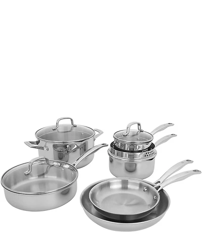 Henckels Clad H3 10-Piece Stainless Steel Cookware Set