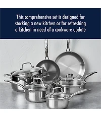 Henckels Clad H3 10-Piece Stainless Steel Cookware Set
