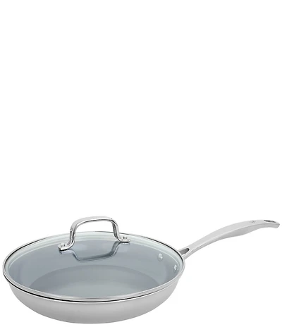 Henckels Clad H3 10#double; Stainless Steel Ceramic Nonstick Fry Pan with Lid