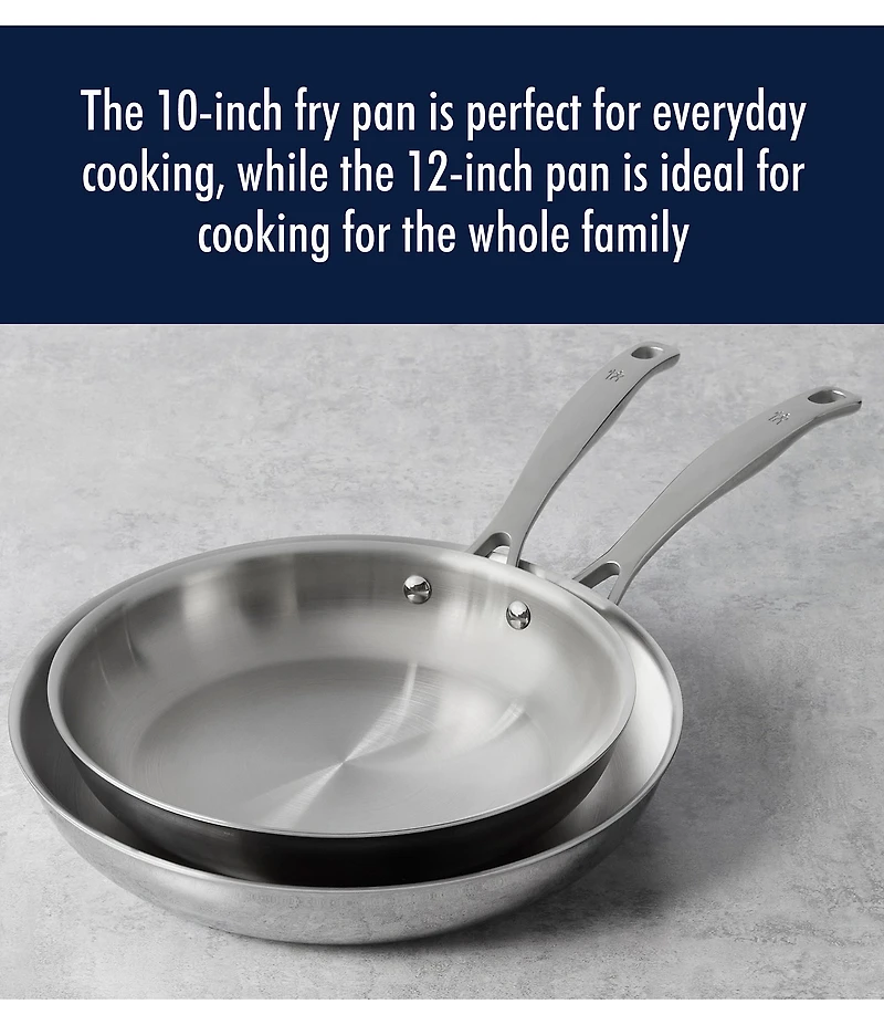 Henckels Clad H3 2-Piece Stainless Steel Fry Pan Set