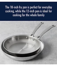 Henckels Clad H3 2-Piece Stainless Steel Fry Pan Set