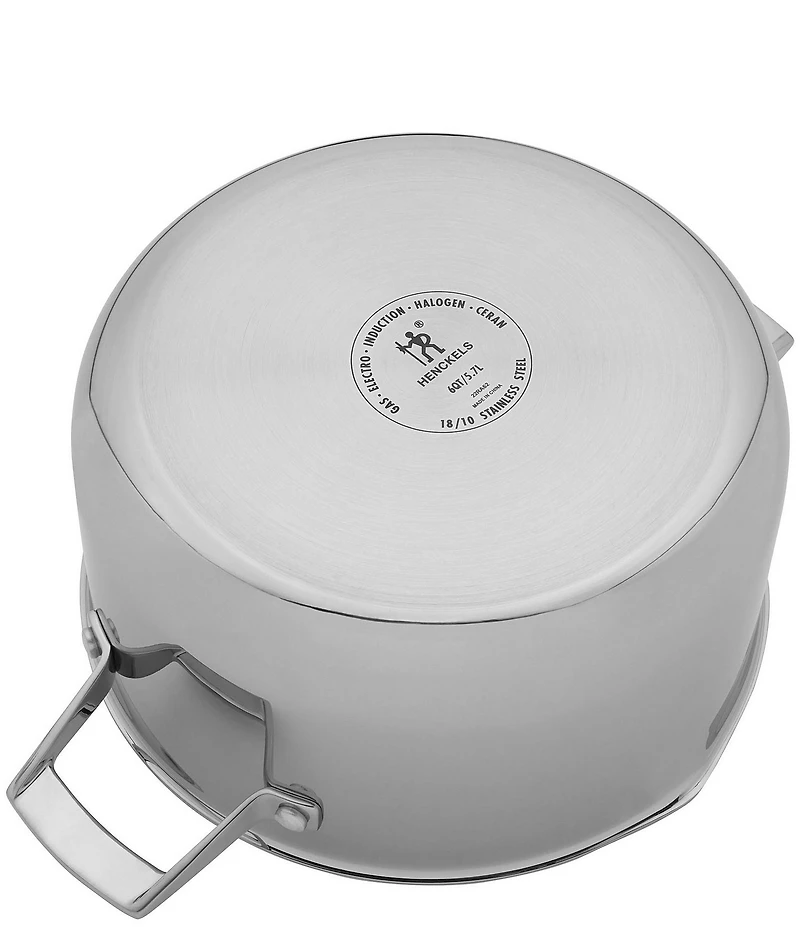 Henckels Clad H3 6-qt. Stainless Steel Dutch Oven with Glass Lid