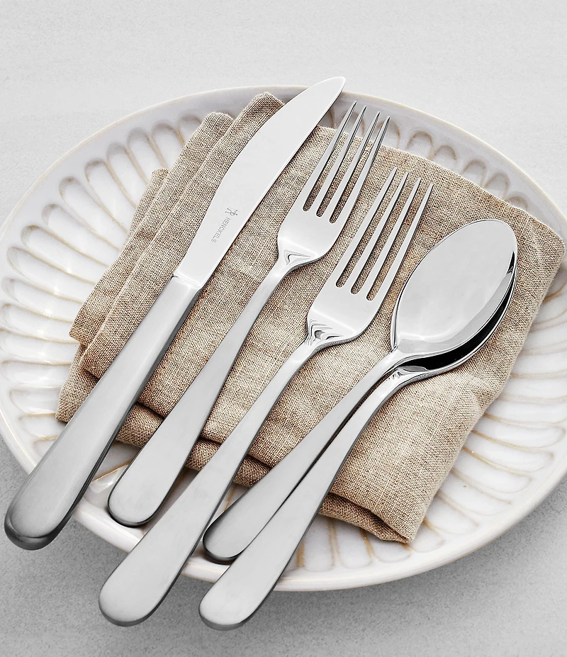 Henckels Lucena 18/10 Stainless Steel Flatware & Serving Utensil Set, Service for 12