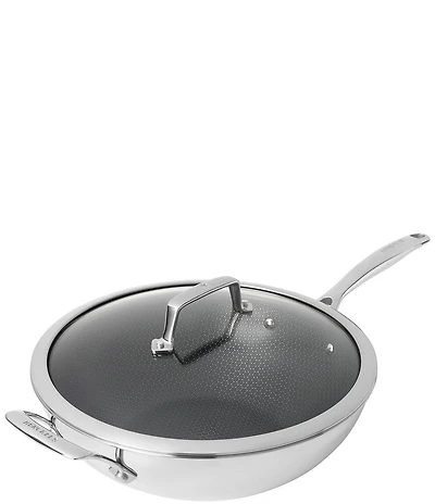 Henckels Paradigm Ceramic 12-inch Stainless Steel Dual Performance Wok With Lid