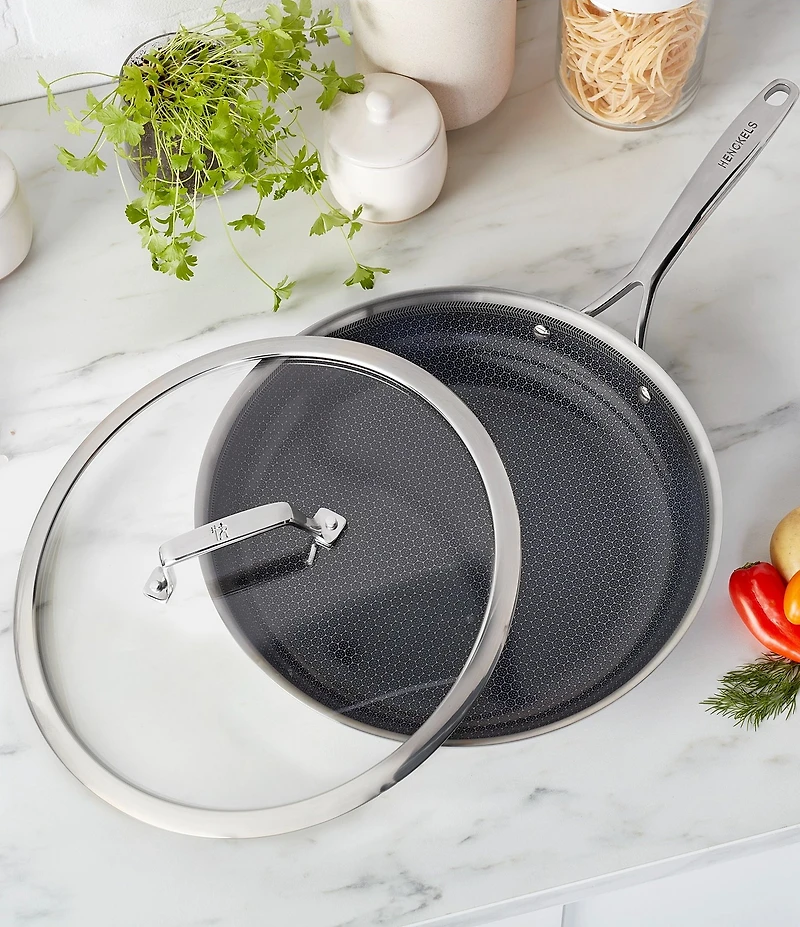 Henckels Paradigm Ceramic 12#double; Stainless Steel Dual Performance Fry Pan With Lid