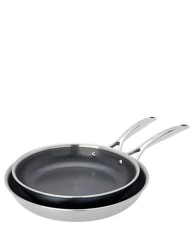 Henckels Paradigm Ceramic 2-Piece Stainless Steel Dual Performance Fry Pan Set