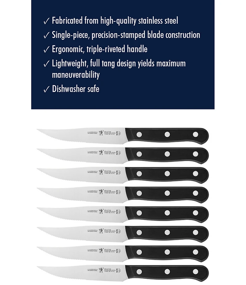 Henckels Solution Steak Knives, Set of 8