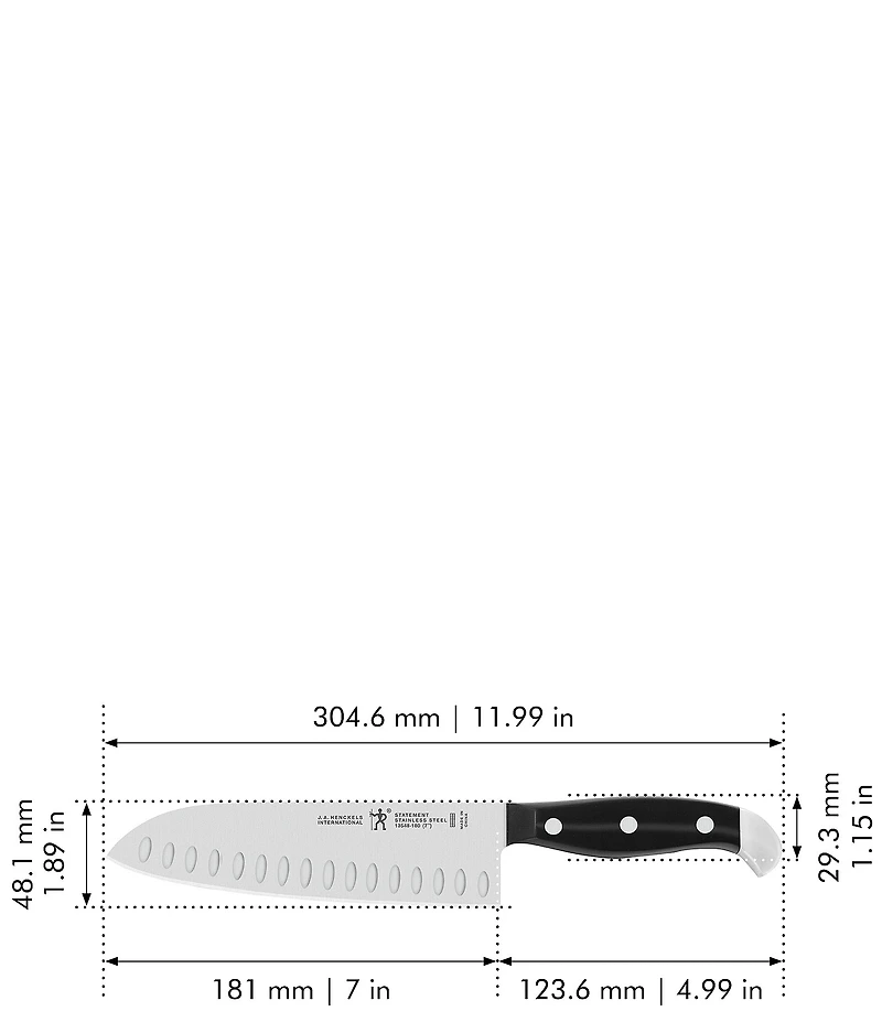 Henckels Statement 7-inch Hollow Edge Santoku Knife