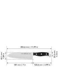 Henckels Statement 7-inch Hollow Edge Santoku Knife