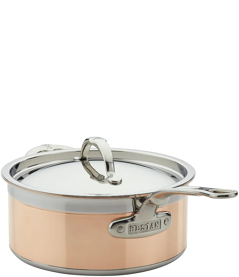 Hestan CopperBond Induction Copper 4-Quart Saucepan with Helper Handle