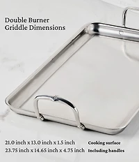 Hestan Double Burner Griddle, 21#double; x 13#double;