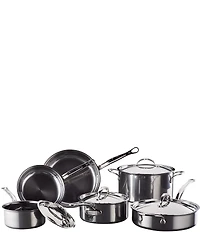 Hestan NanoBond Titanium Stainless Steel Essential -Piece Cookware Set