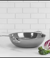 Hestan NanoBond 3-Ply Stainless Steel Chef's Pan, 14#double;