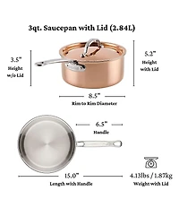 Hestan CopperBond® Aura™ 10-Piece Professional Copper Cookware Set