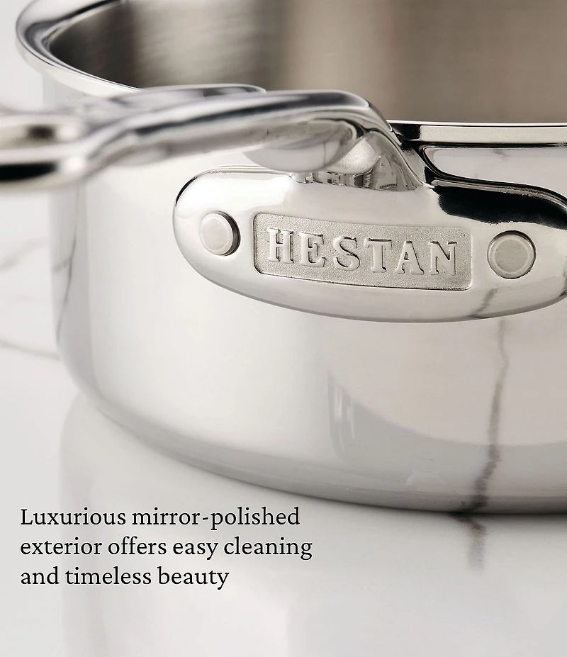 Hestan ProBond® Luxe -Quart Professional Clad Stainless Steel Saucepan with Lid