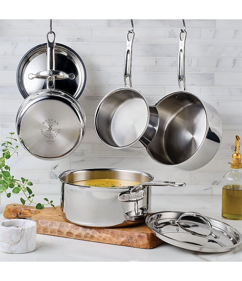 Hestan ProBond® Luxe -Quart Professional Clad Stainless Steel Saucepan with Lid