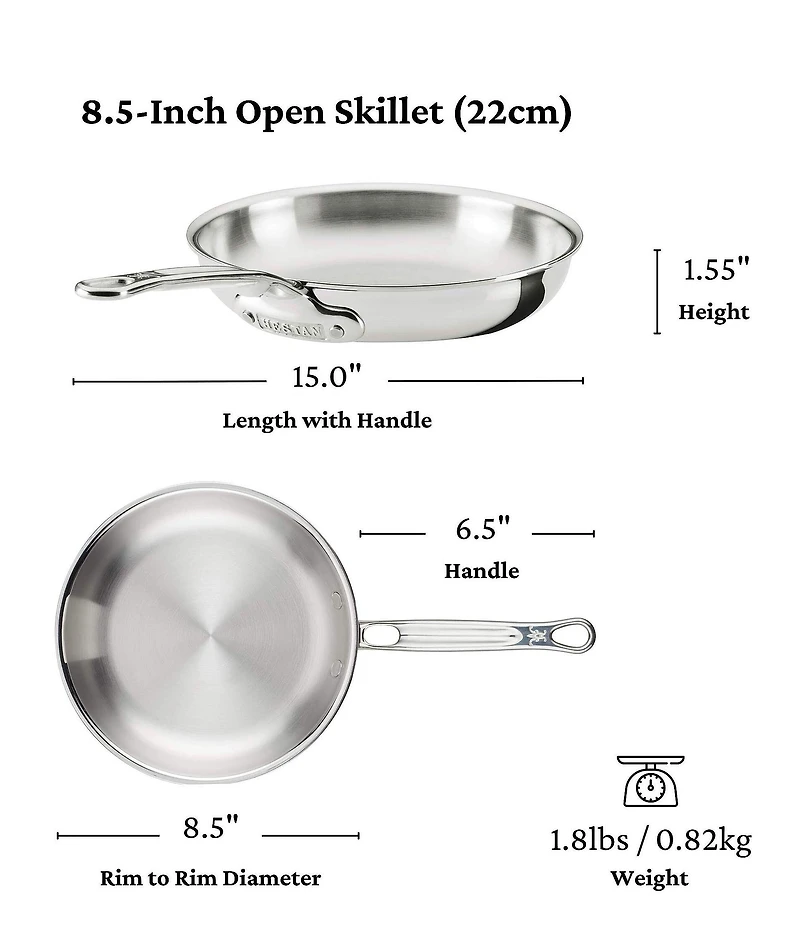 Hestan ProBond® Luxe 10-Piece Professional Clad Stainless Steel Cookware Set