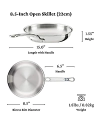 Hestan ProBond® Luxe 10-Piece Professional Clad Stainless Steel Cookware Set