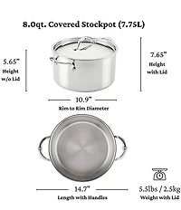Hestan ProBond® Luxe 10-Piece Professional Clad Stainless Steel Cookware Set
