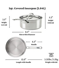 Hestan ProBond® Luxe 10-Piece Professional Clad Stainless Steel Cookware Set