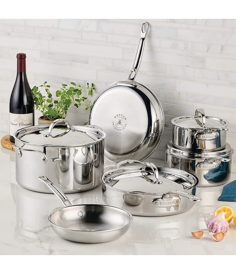 Hestan ProBond® Luxe -Piece Professional Clad Stainless Steel Cookware Set