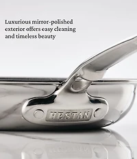 Hestan ProBond® Luxe 11#double; Polished Professional Clad Stainless Steel Skillet with Lid