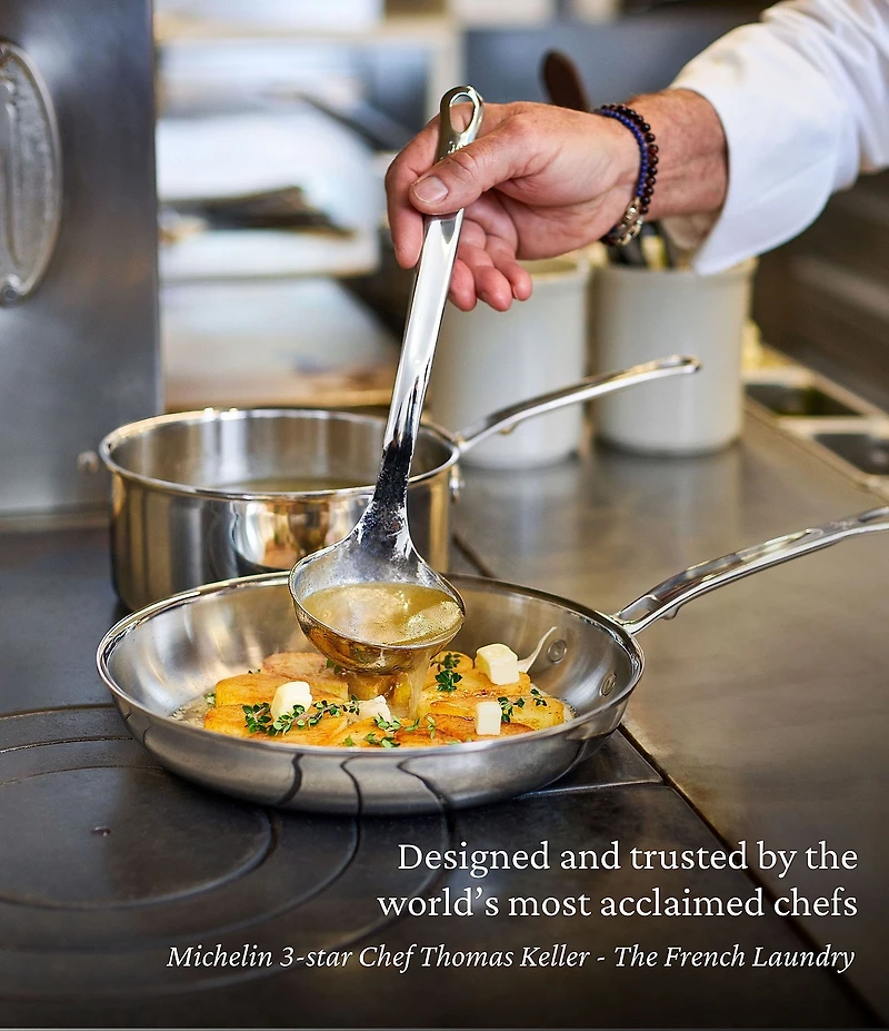 Hestan ProBond® Luxe 11#double; Polished Professional Clad Stainless Steel Skillet with Lid