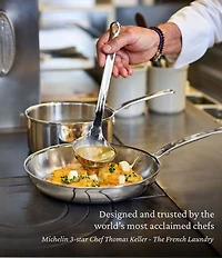 Hestan ProBond® Luxe 11#double; Polished Professional Clad Stainless Steel Skillet with Lid