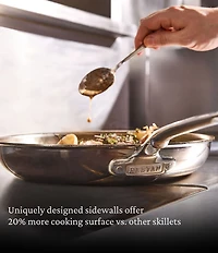 Hestan ProBond® Luxe 11#double; Polished Professional Clad Stainless Steel Skillet with Lid
